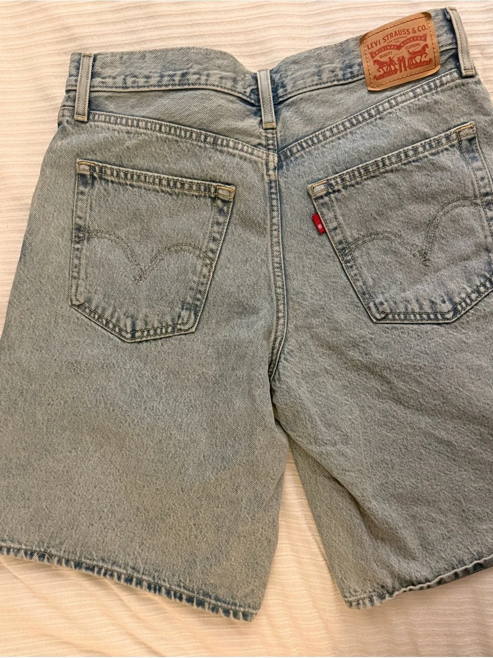 Levi's Washed Light Blue Denim Shorts